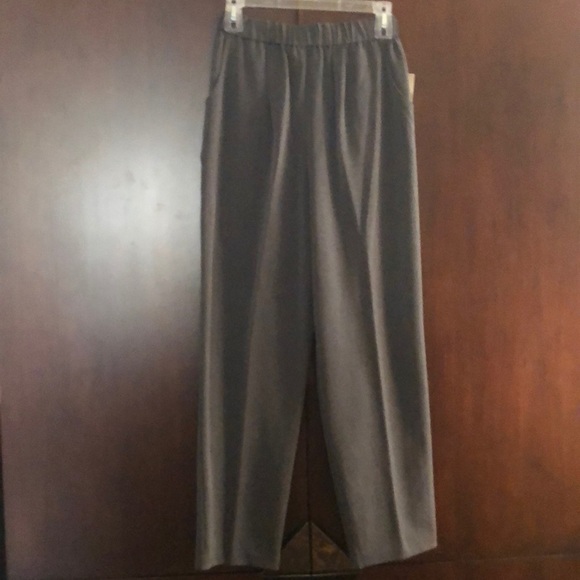 JM Collection Grey pull up trousers. - Picture 5 of 6